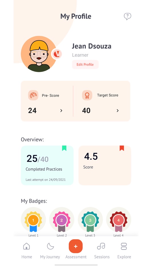 #7. Learner App - Vani.Coach (iOS) Podle: Vyakta Consulting Services Pvt Ltd