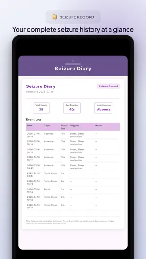 Seizure Record screenshot 4