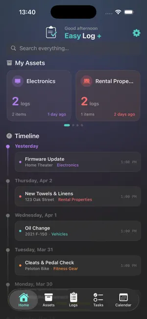 Easy Log + screenshot 2