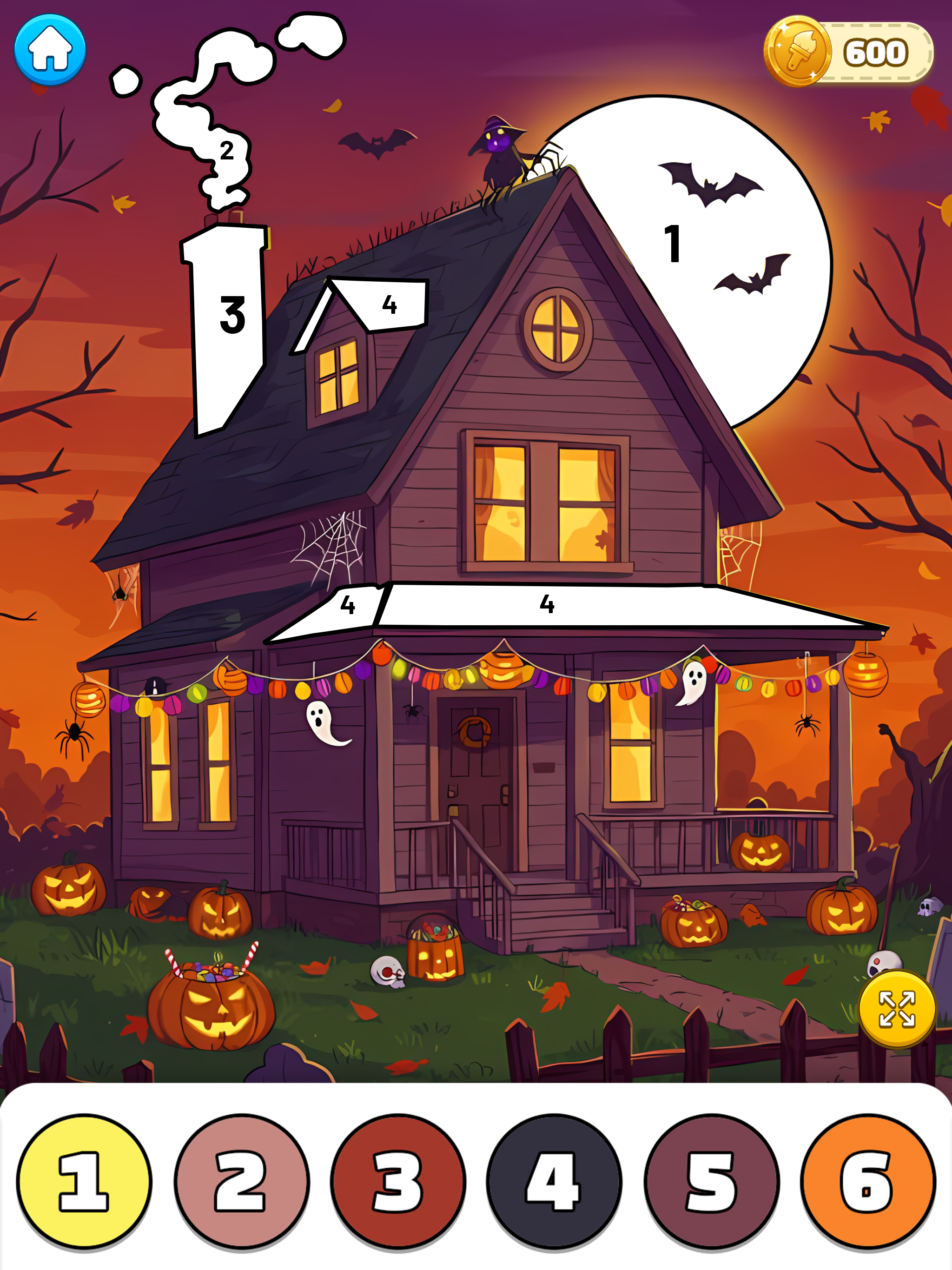 House Coloring Paint by Number