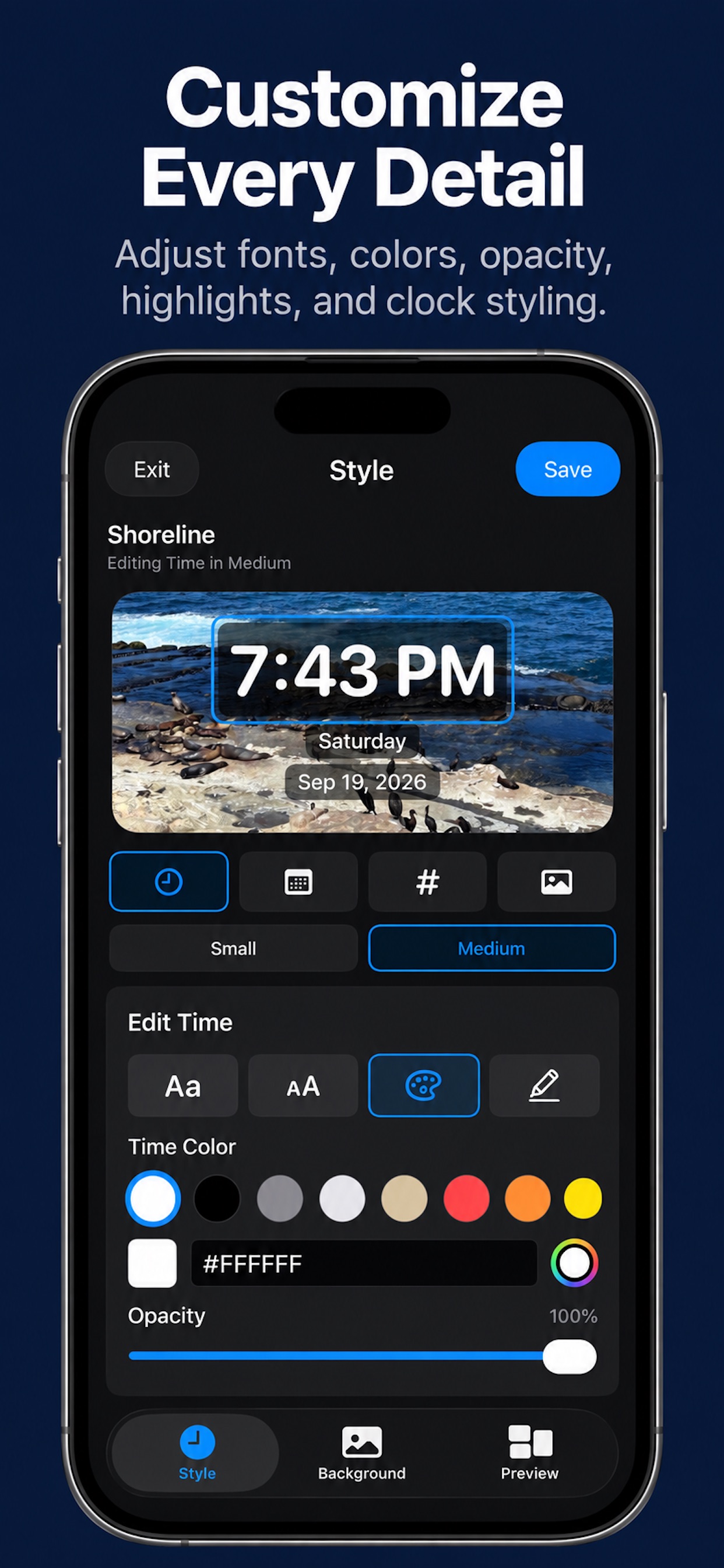 Screenshot 2 of Custom Clock Widget
