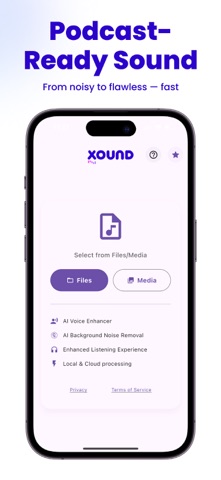 Xound: AI Audio Enhancer iPhone screenshot