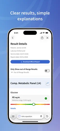 MyLabcorp iPhone Screenshot 5