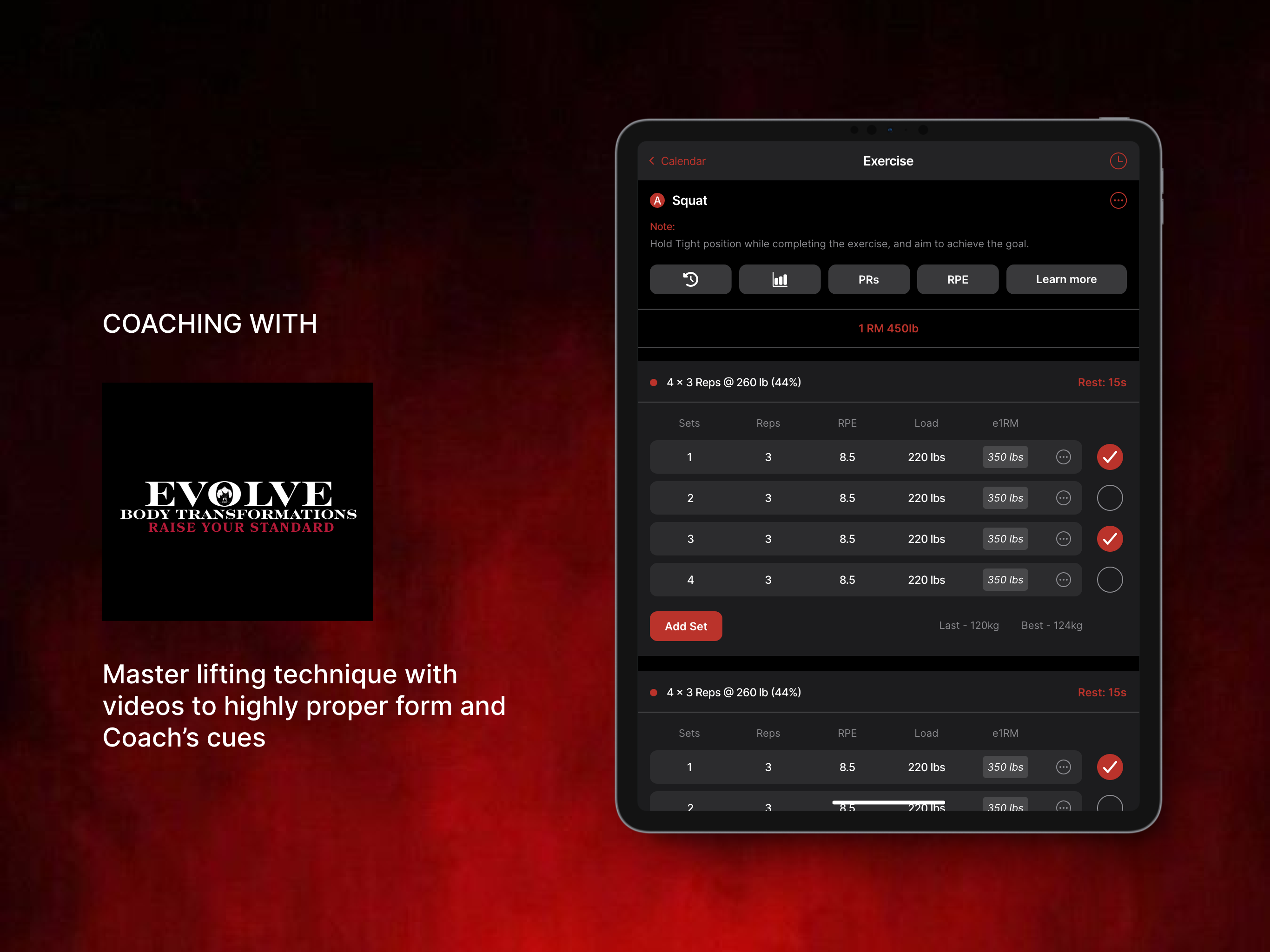 Evolve BT Training APP