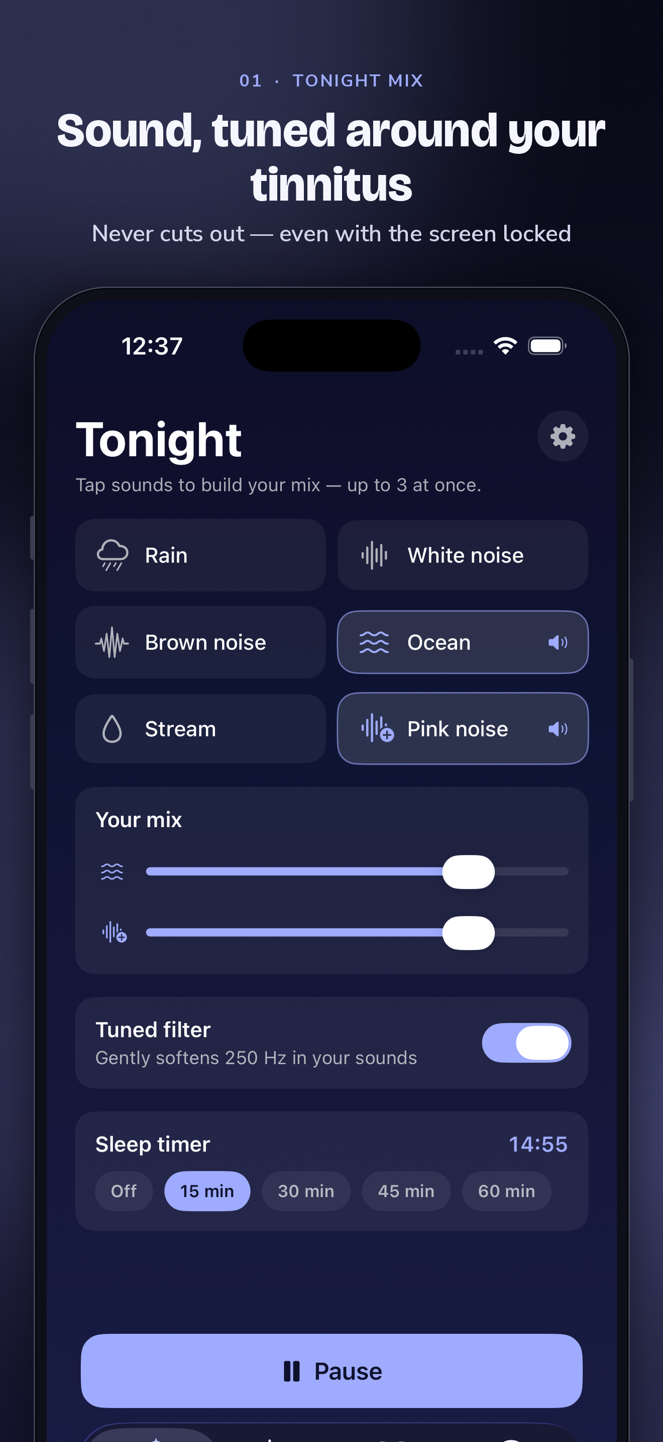 Sesora: Tinnitus Relief Sounds screenshot 5