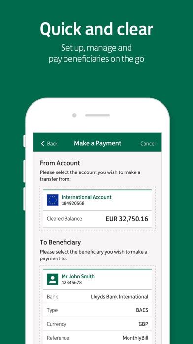 Lloyds Bank International Screenshot