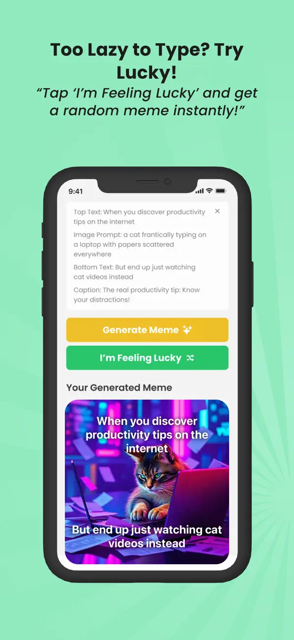 Screenshot #3 pour MemeFrog: AI Meme Generator