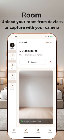 AI Hotel Room Interior Design screenshot