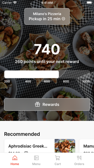 Milano's Pizzeria iPhone screenshot 1 - Food & Drink app
