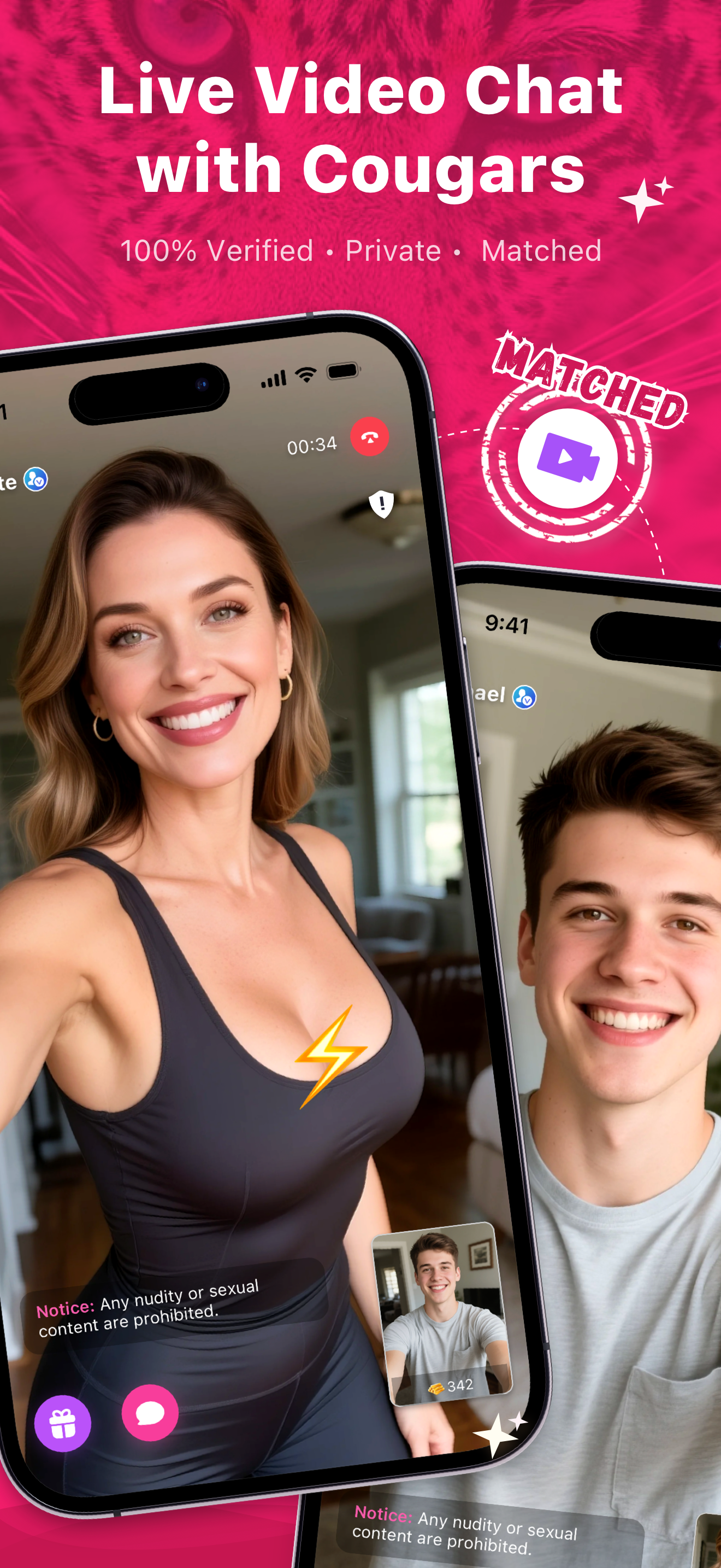 Whip: Cougar Dating, Live Chat