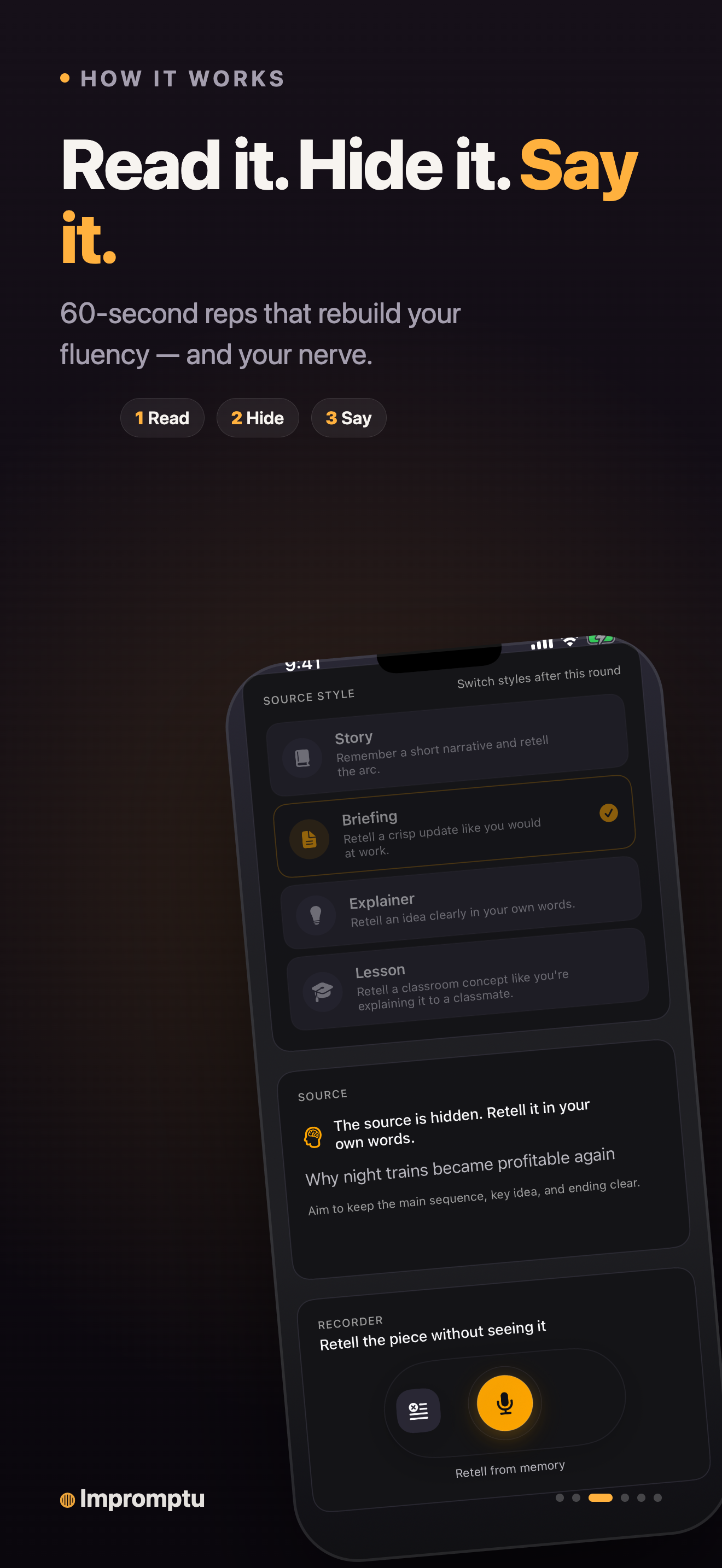 Impromptu: Speaking Practice screenshot 3