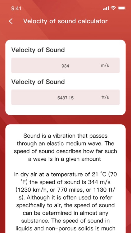 Sound Speed Calc