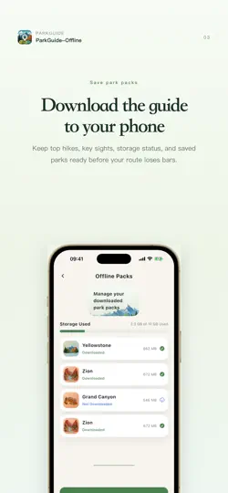 Screenshot von ParkGuide-Offline auf dem iPhone 4