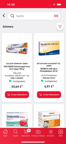Online-Shop der Königsapotheke screenshot