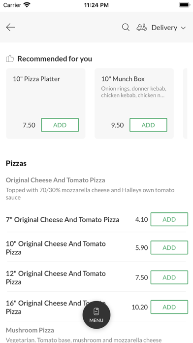 Halleys Pizza Screenshot