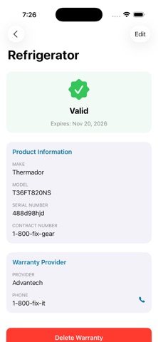 Extended Warranty Tracker Screenshot 3 of 3