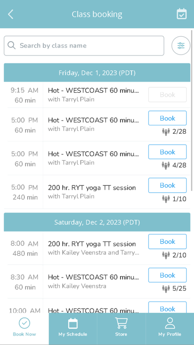 Westcoast Hot Yoga Screenshot