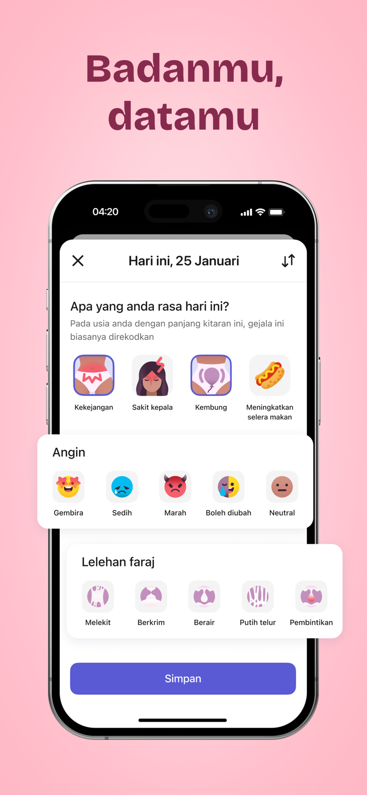 Clover: Kitaran Haid・Kalendar screenshot 4