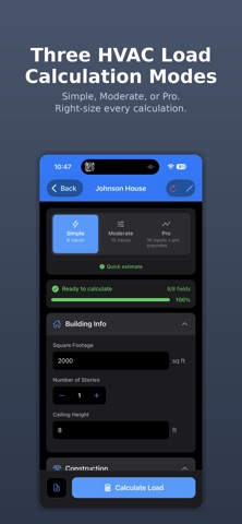 HVAC Load Calculator Manual J iPhone screenshot