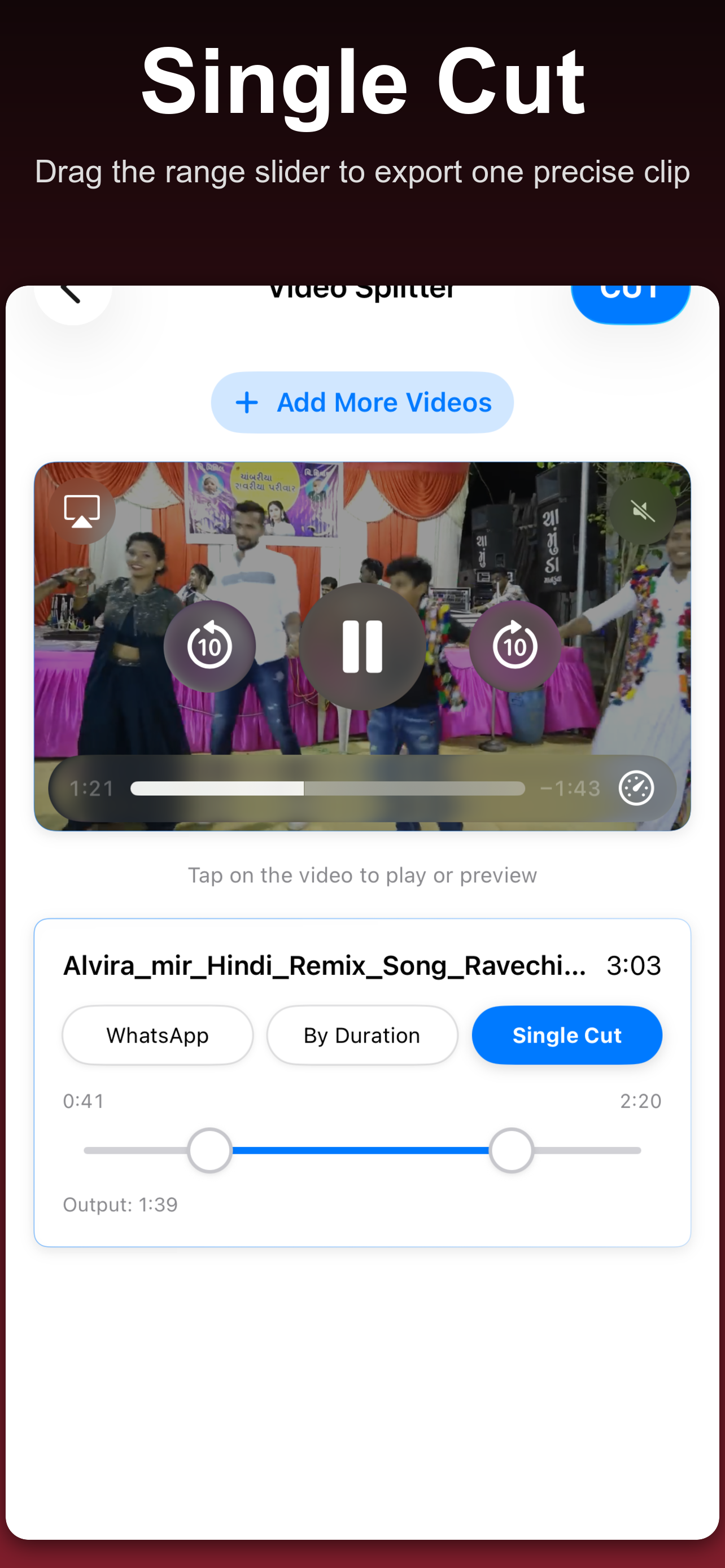 Video Splitter - Split Videos