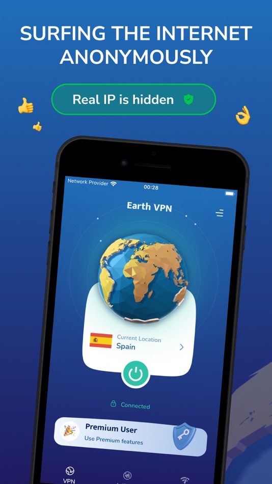 #3. Earth VPN (iOS) Podle: Earth VPN