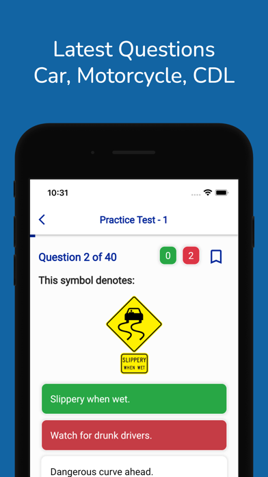 Ohio BMV Permit Practice Prep Screenshot