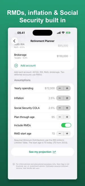Retirement Calculator Nest Egg screenshot 4