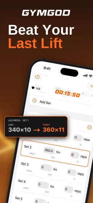 GymGod Gym Log & Tracker screenshot 1