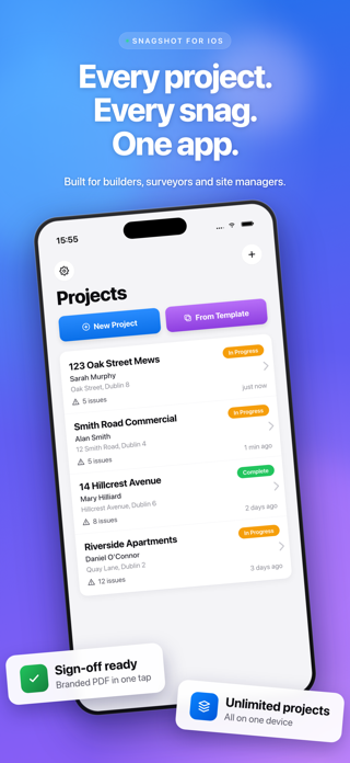 Punch List Snagging: SnagShot Screenshot 1 of 5