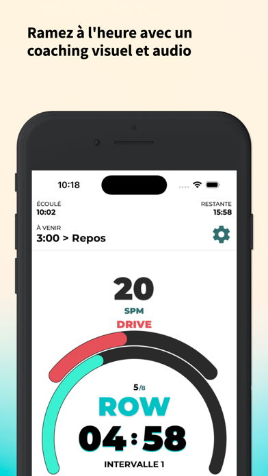 Screenshot #2 pour Rowing Machine Workouts Rameur
