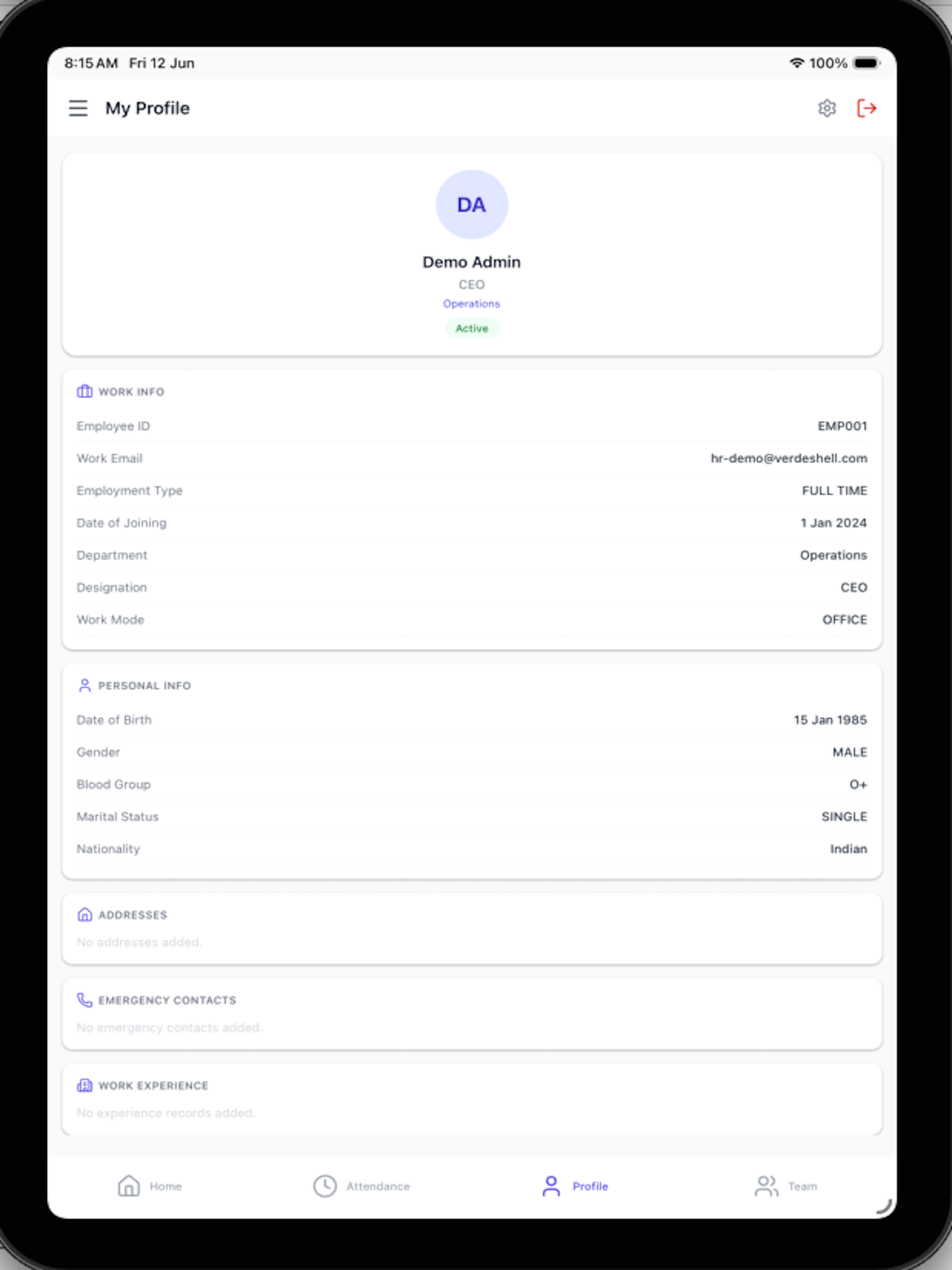 Verdeshell HRMS screenshot 11