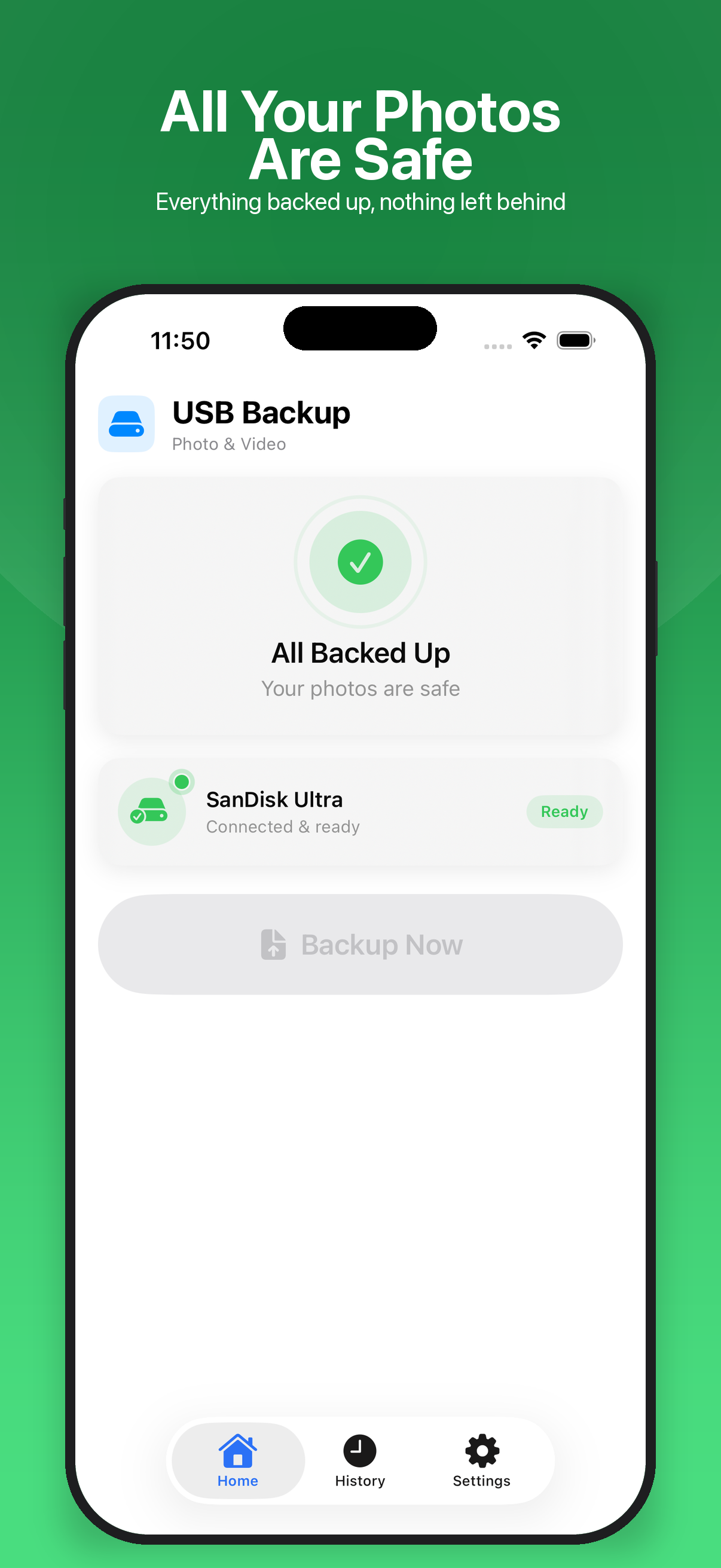 USB Backup - Photo & Video