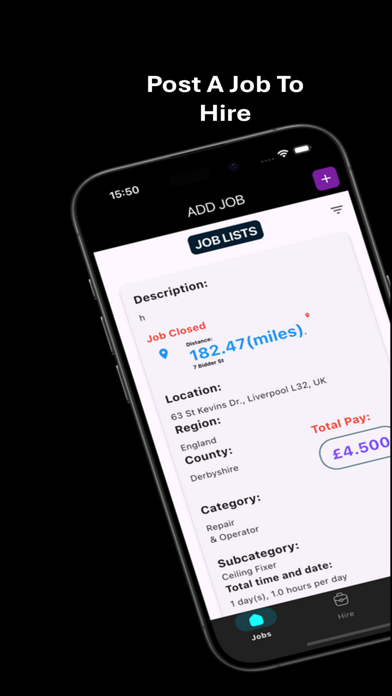 SimpleSJob app screenshot