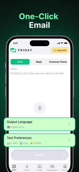 Friday AI Email Writerのスクリーンショット（2/9）