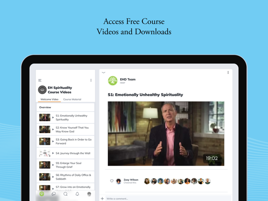 Emotionally Healthy Hub iPad screenshot 1 - Social Networking app