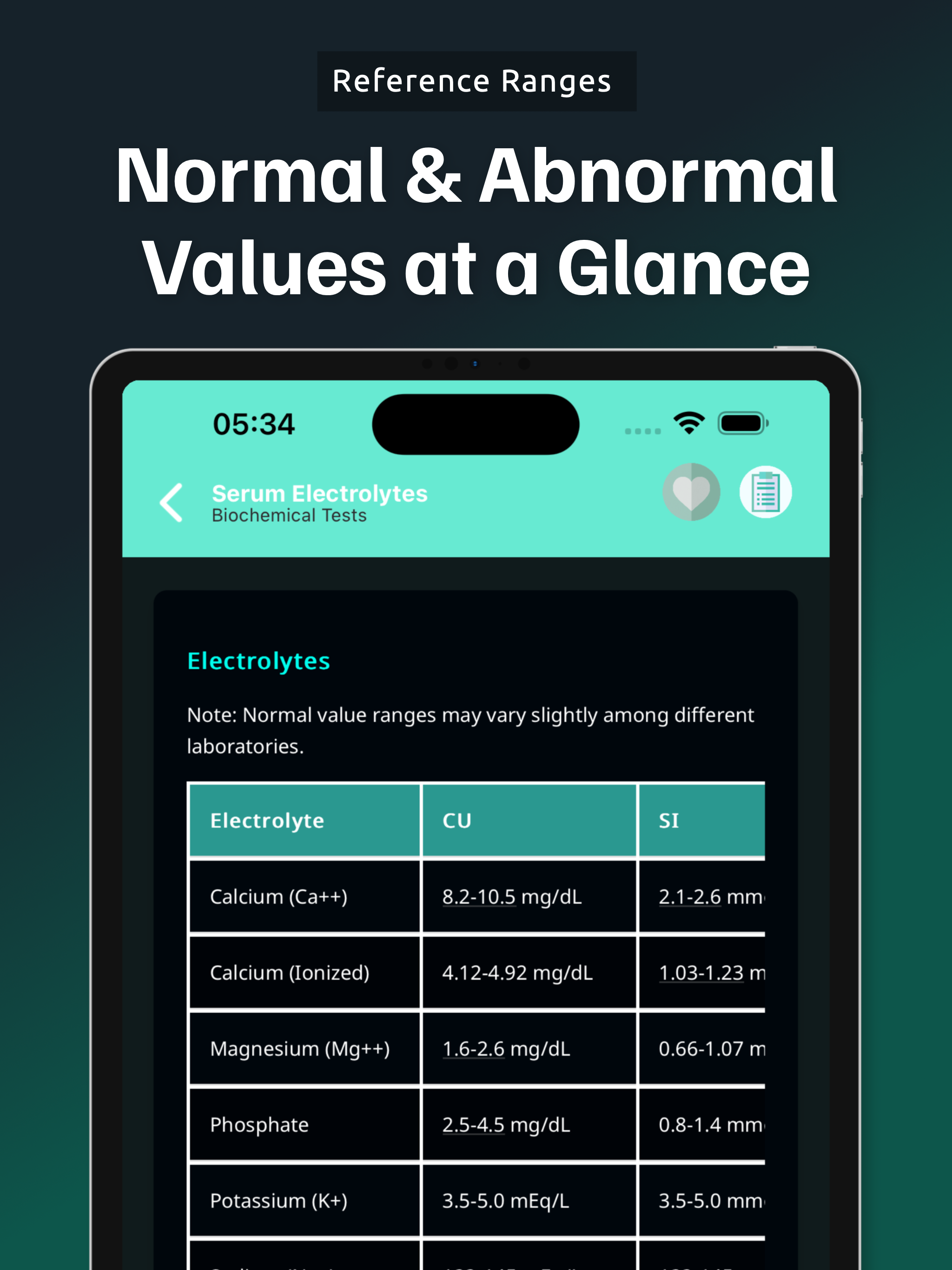 Quick Lab Values Reference screenshot 9