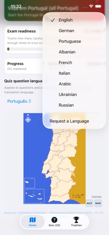 Portugal Citizenship Test iPhone screenshot