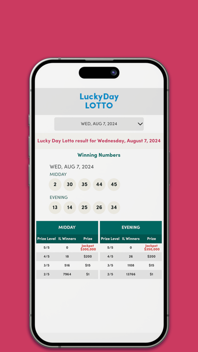 Illinois Lottery Results App Screenshot