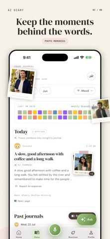 AI Diary: Voice Journal & Mood iPhone screenshot