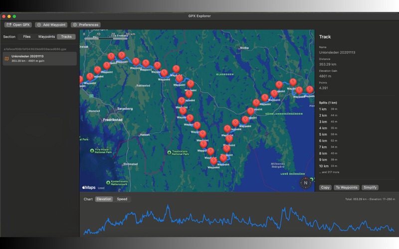 GPX Explorer screenshot