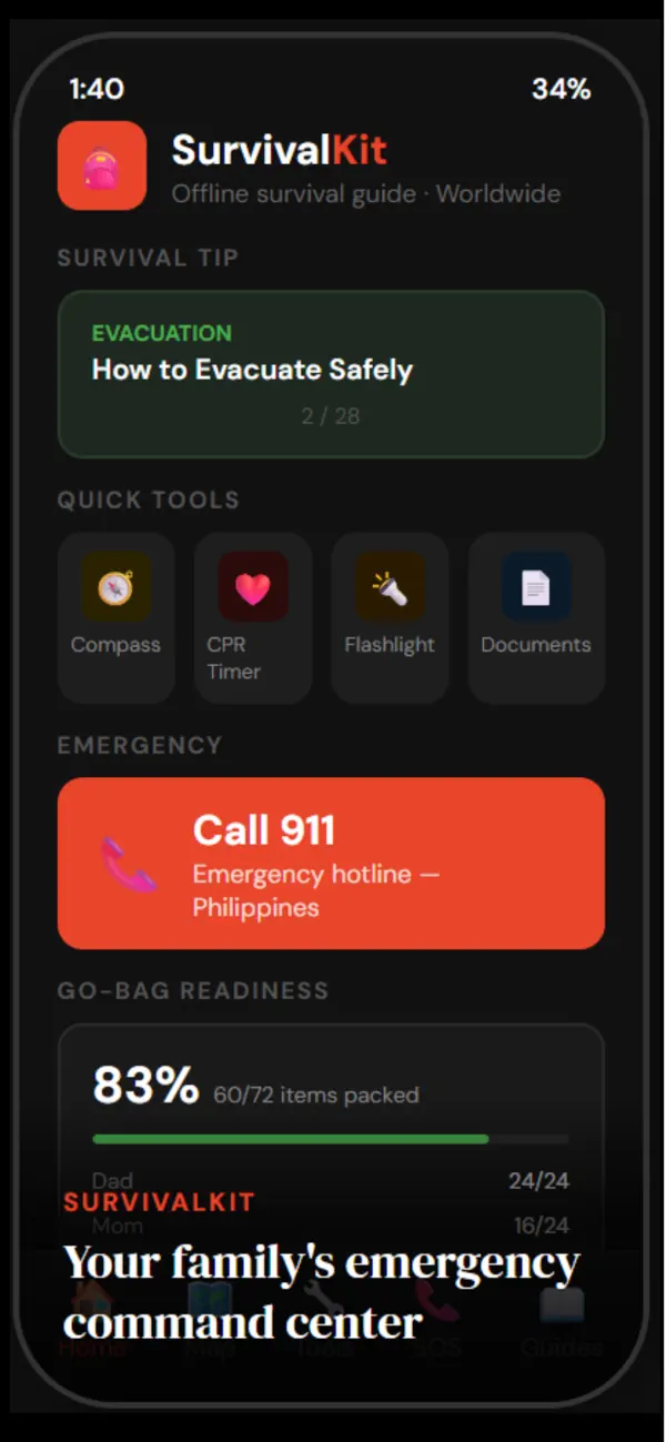 Screenshot #1 pour SurvivalKit – Disaster Ready