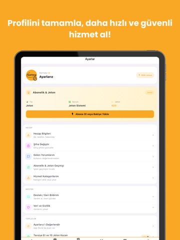 Ayarlarız iPad screenshot