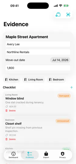 Captura de pantalla de DepositKit en iPhone 2