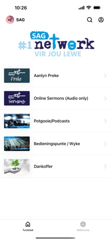 SA Gemeente/Congregation app screenshot