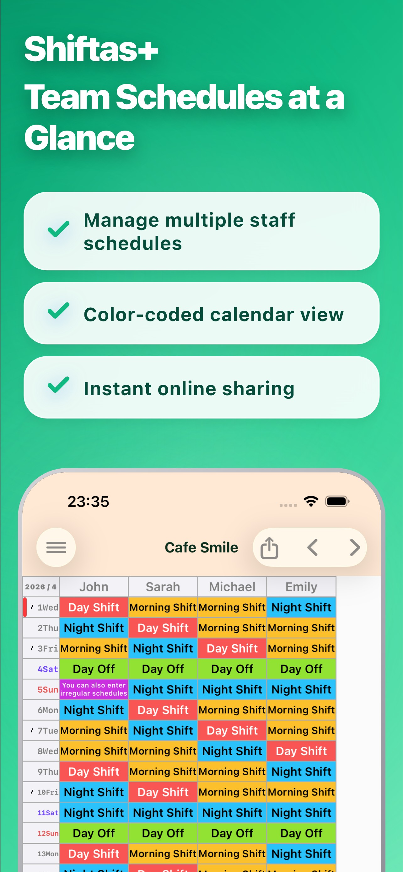 Shift management app!