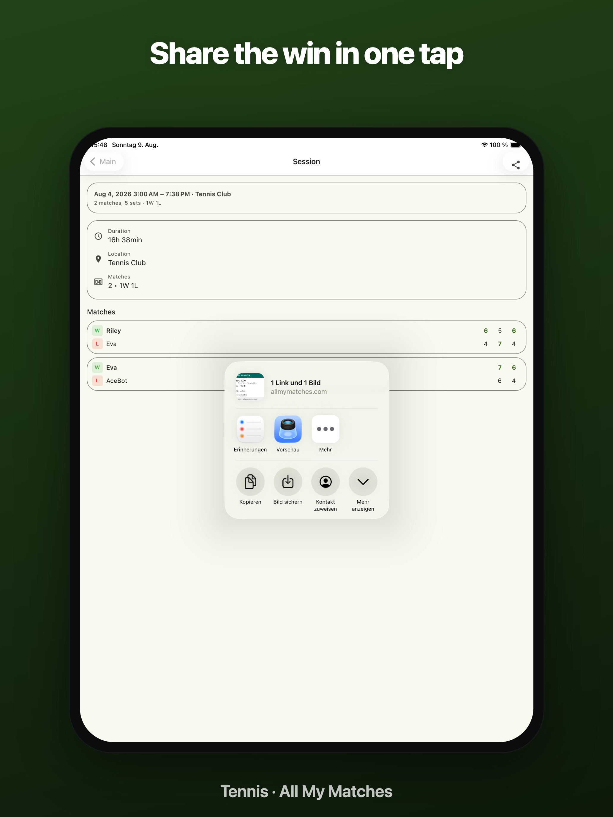 All My Matches - Tennis screenshot 16