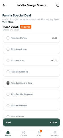 La Vita Restaurants screenshot