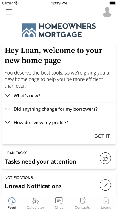 Homeowners Mortgage Screenshot