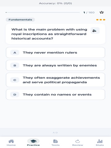 Ancient History Facts Quiz iPad screenshot
