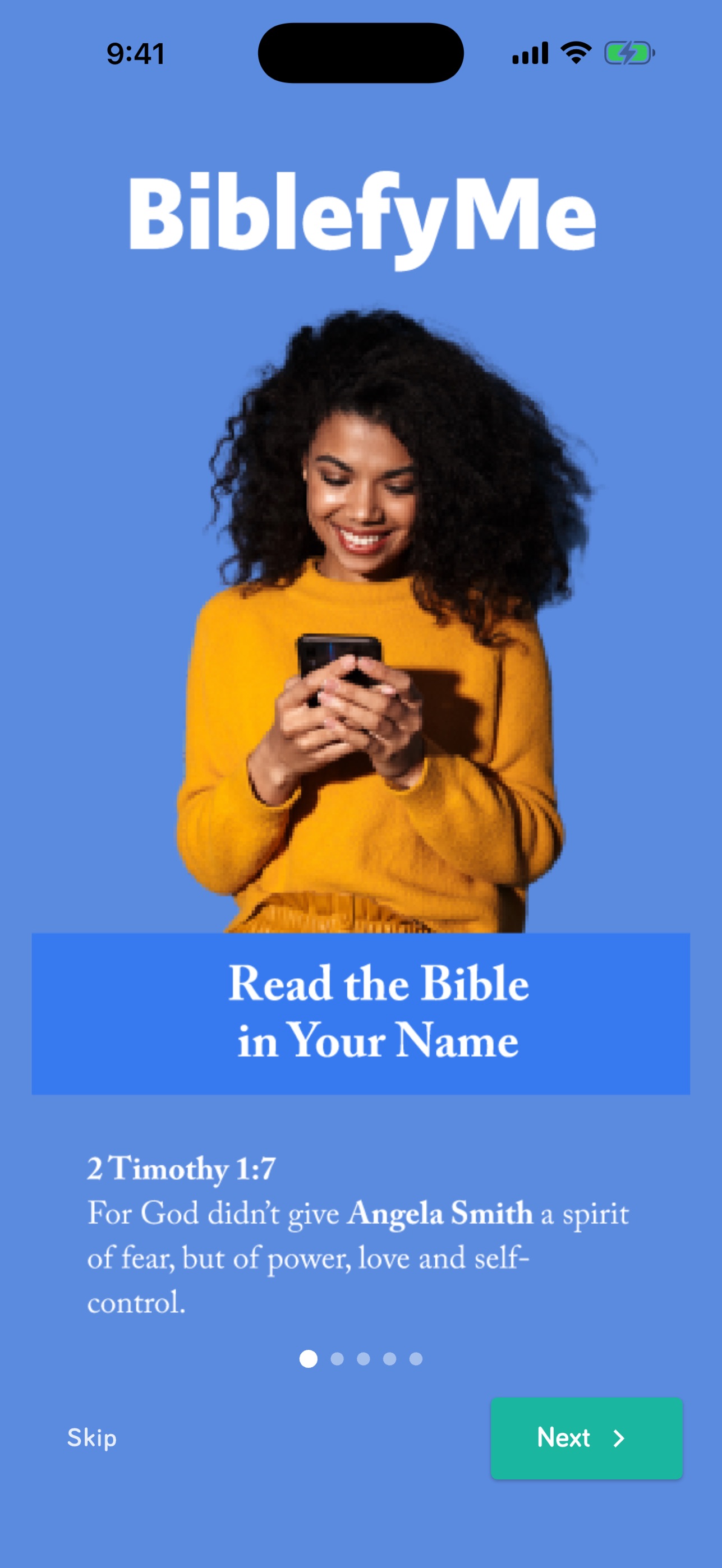 Screenshot 1 of BiblefyMe: Bible in Your Name